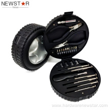 Round Wheel Shape Small Hand Tool Set Box